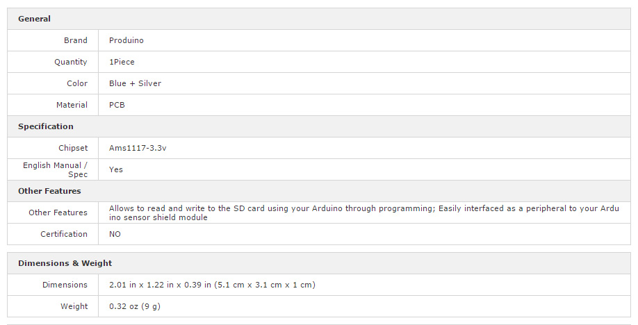 SDCARD SPEC